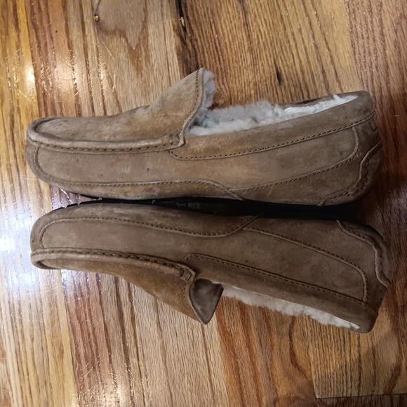 UGG Men's - US 10 - Casual Comfort Suede Slipper Loafers CHESTNUT - Picture 6 of 10
